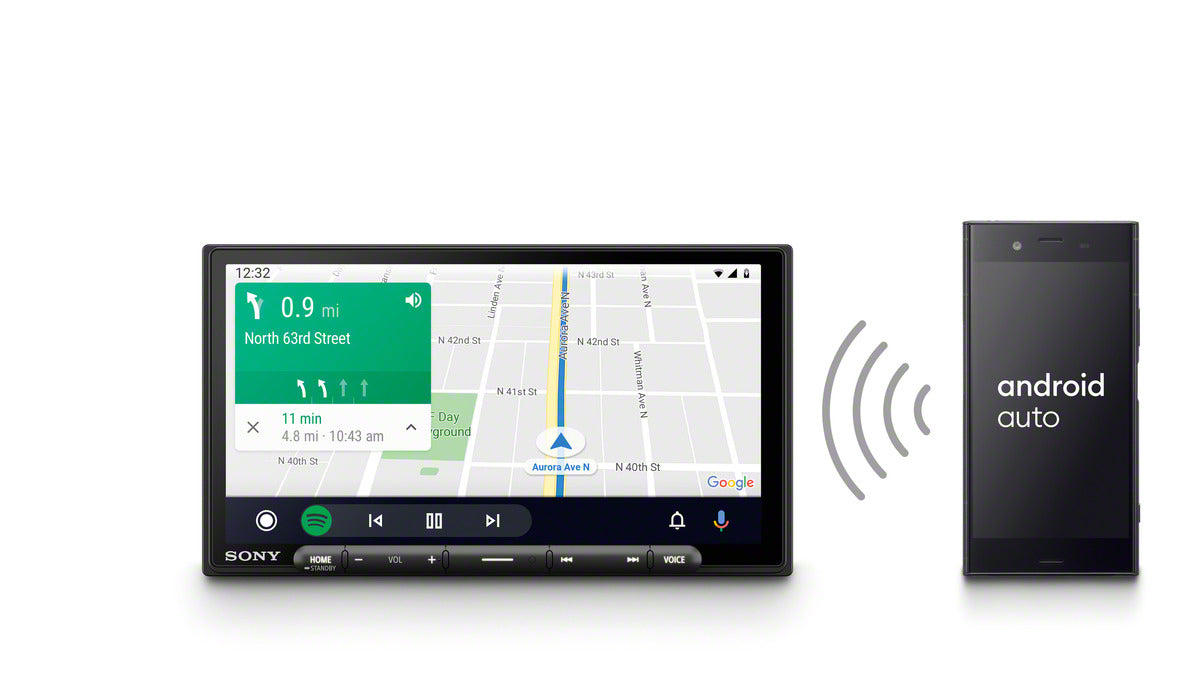 Sony 6.95" Flush Mount Wireless Apple CarPlay / Android Auto Media Receiver XAVAX6000